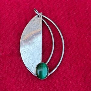 Sterling Silver Green Gem Pendant